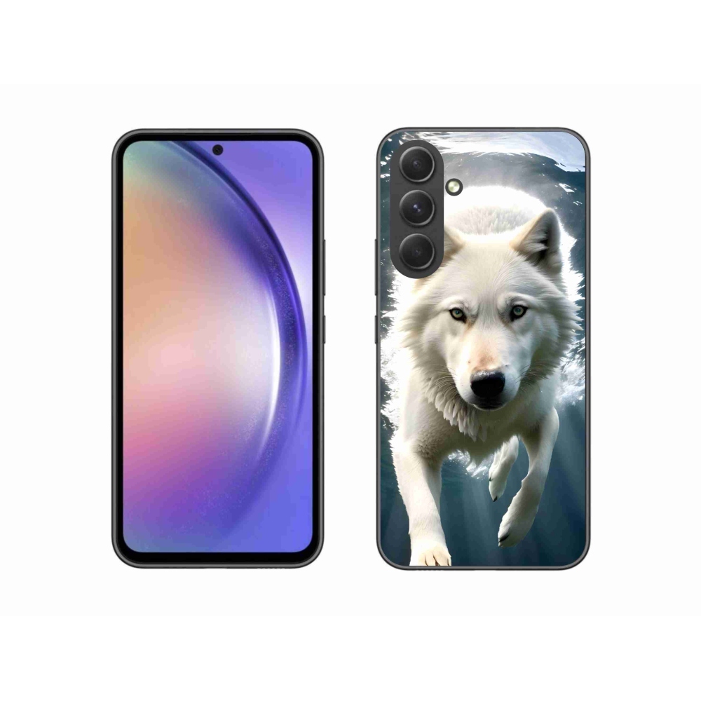 Gélový kryt mmCase na Samsung Galaxy A54 5G - biely vlk
