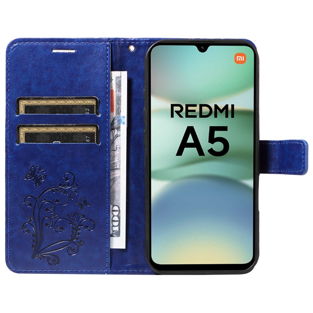 Big Butterfly knižkové púzdro na Xiaomi Redmi A5 (171.7x77.8x8.3mm) - modré