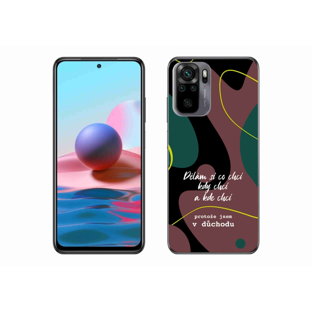 Gélový kryt mmCase na Xiaomi Redmi Note 10S - vtipný text 10 čierne pozadie