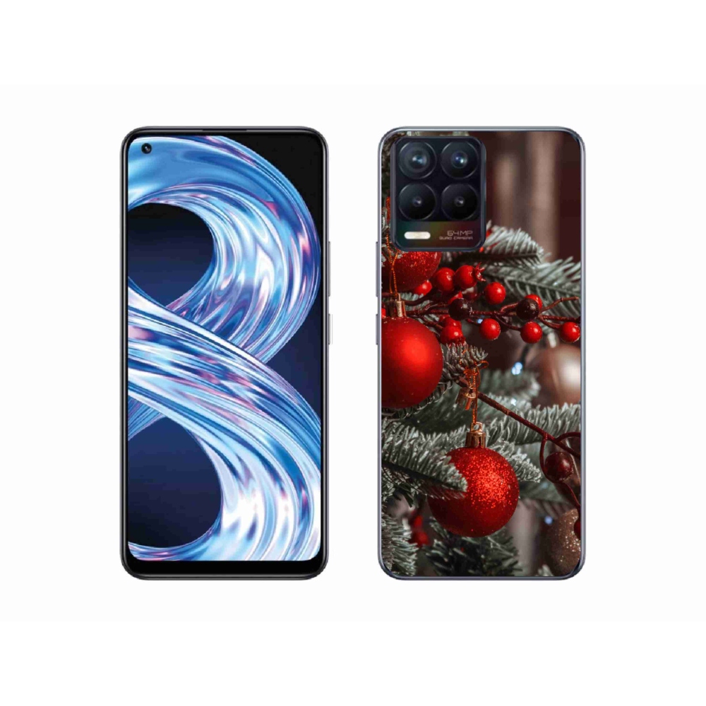 Gélový kryt mmCase na Realme 8 Pro - vianočné ozdoby 2