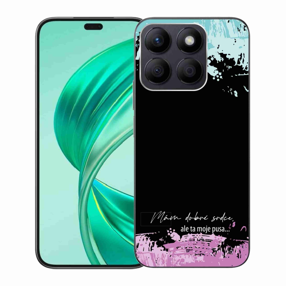 Gélový kryt mmCase na Honor X8b - vtipný text 3 čierne pozadie