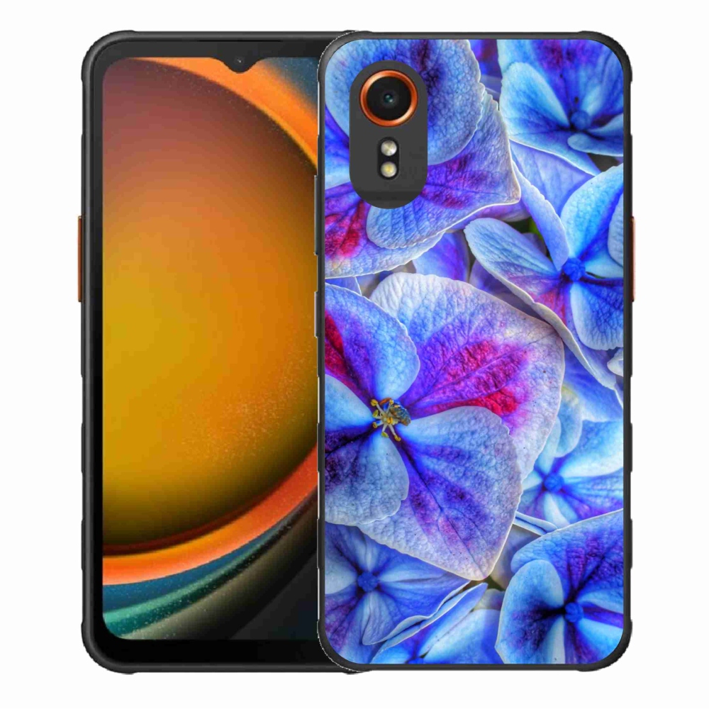 Gélový kryt mmCase na Samsung Galaxy Xcover 7 - modré kvety 1