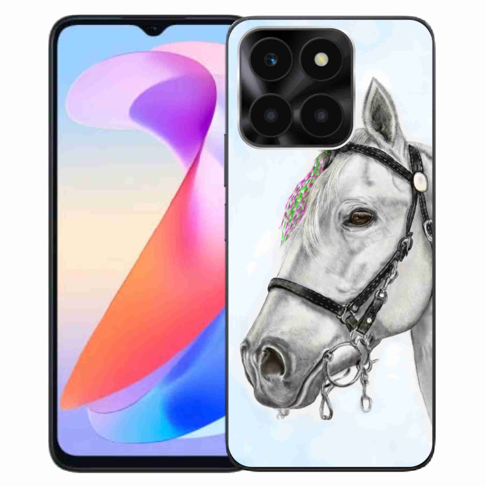 Gélový kryt mmCase na Honor X6a - biely kôň 1