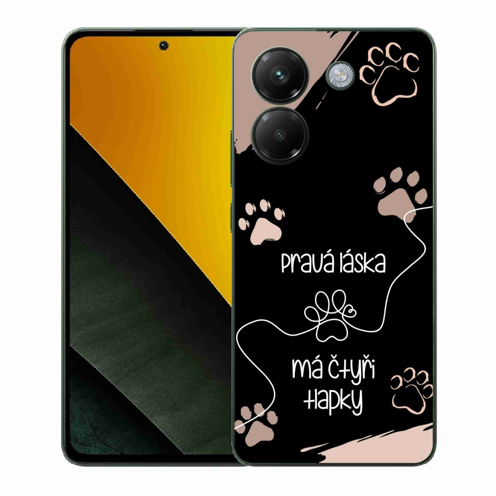 Gélový kryt mmCase na Xiaomi Poco M7 Pro 5G - psí motív 1 čierne pozadie