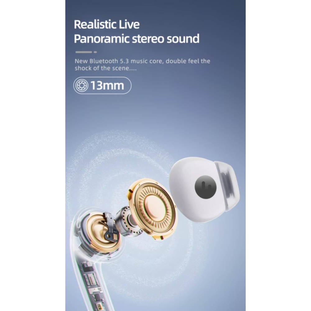 Swissten bluetooth slúchadlá ANC Focus - biele