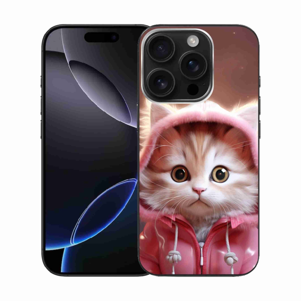 Gélový kryt mmCase na iPhone 16 Pro - roztomilé mačiatko 3