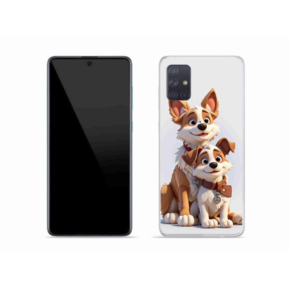 Gélový kryt mmCase na Samsung Galaxy A51 - kreslenie psy