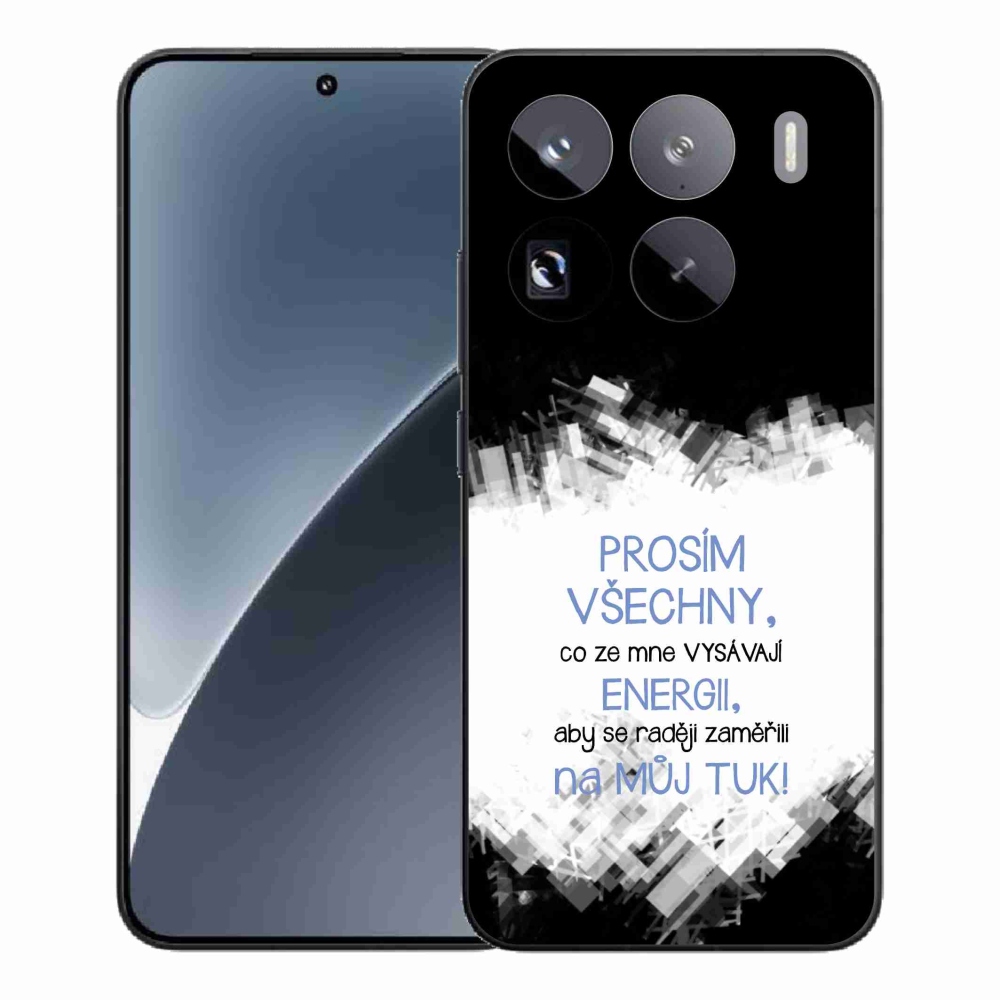 Gélový kryt mmCase na Xiaomi 15 Pro - vtipný text 1 modrý