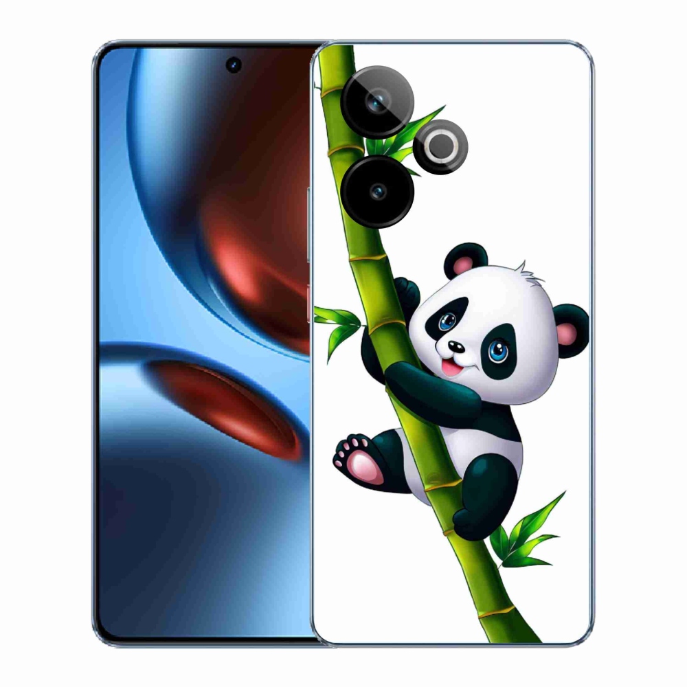 Gélový kryt mmCase na Realme GT 7 5G/GT 7T 5G - panda na bambuse