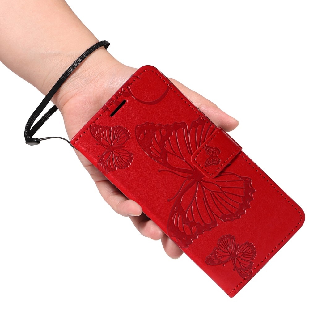 Big Butterfly knižkové puzdro na Xiaomi Redmi A5 (171.7x77.8x8.3mm) - červené