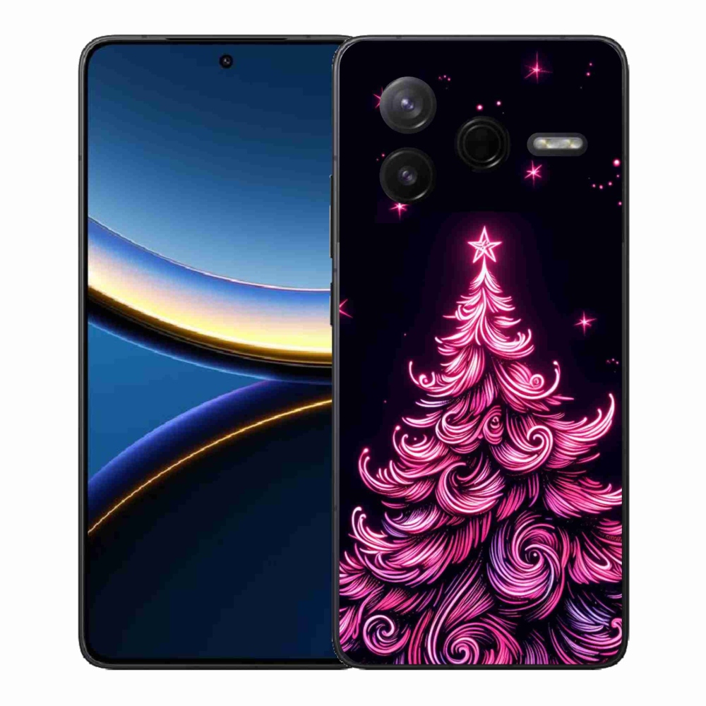Gélový kryt mmCase na Xiaomi Poco F7 Pro - neónový vianočný stromček 2