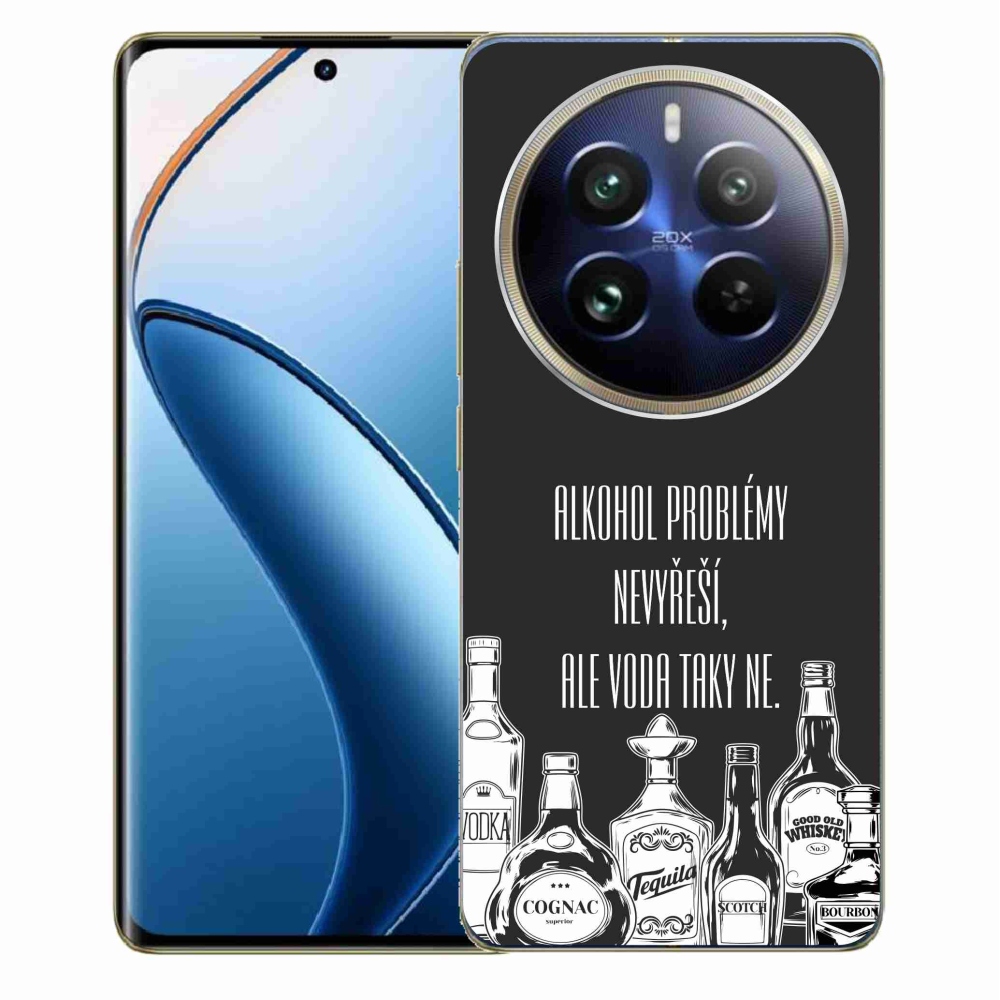Gélový kryt mmCase na Realme 12 Pro 5G/12 Pro+ 5G - vtipný text čierne pozadie