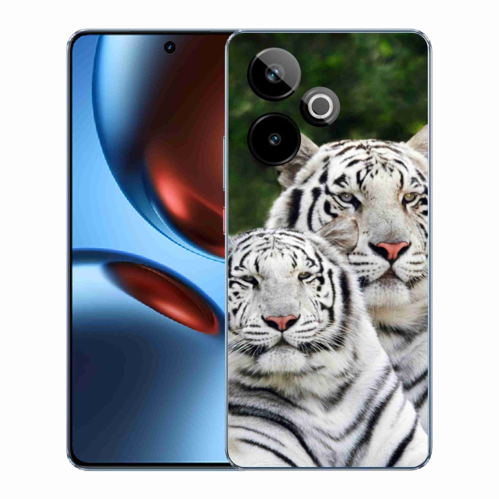 Gélový kryt mmCase na Realme GT 7 5G/GT 7T 5G - bieli tigre