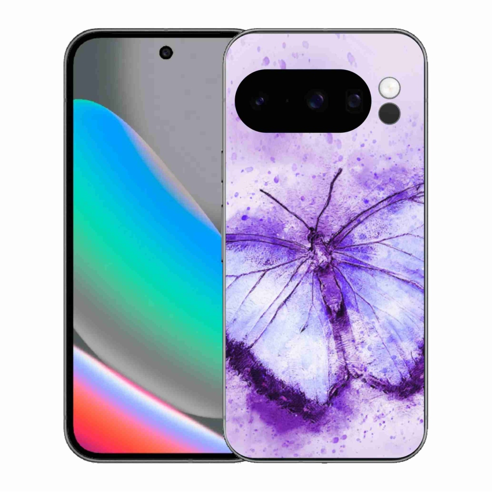 Gélový kryt mmCase na Google Pixel 10 Pro - fialový motýľ