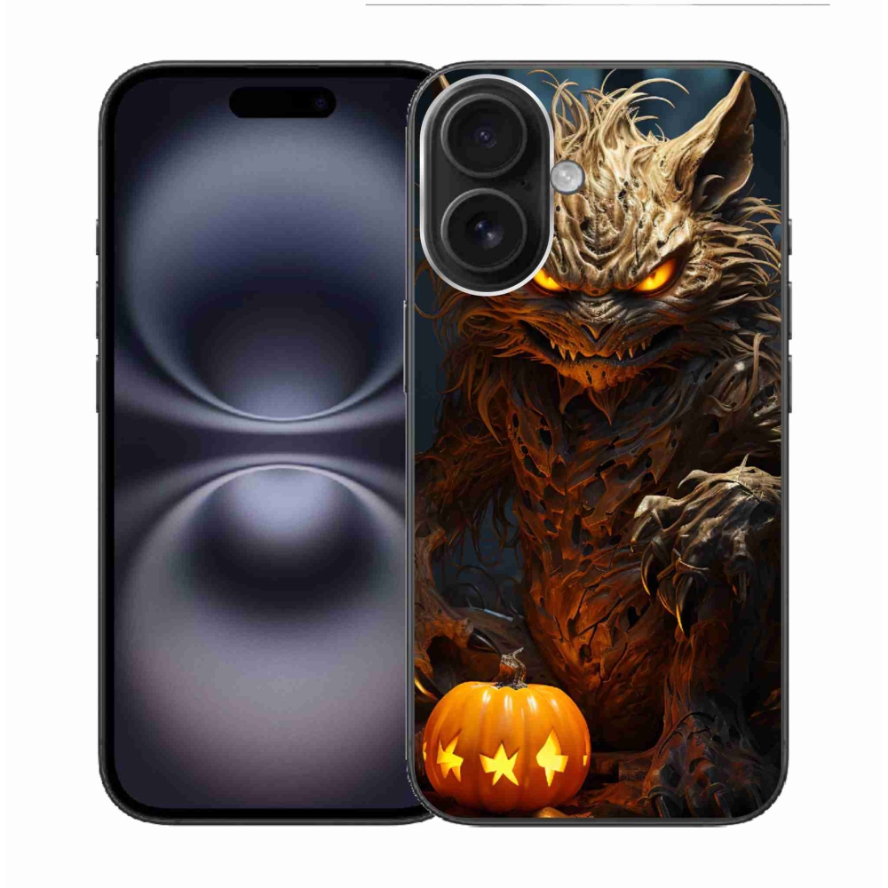 Gélový kryt mmCase na iPhone 16 - halloweenska príšera