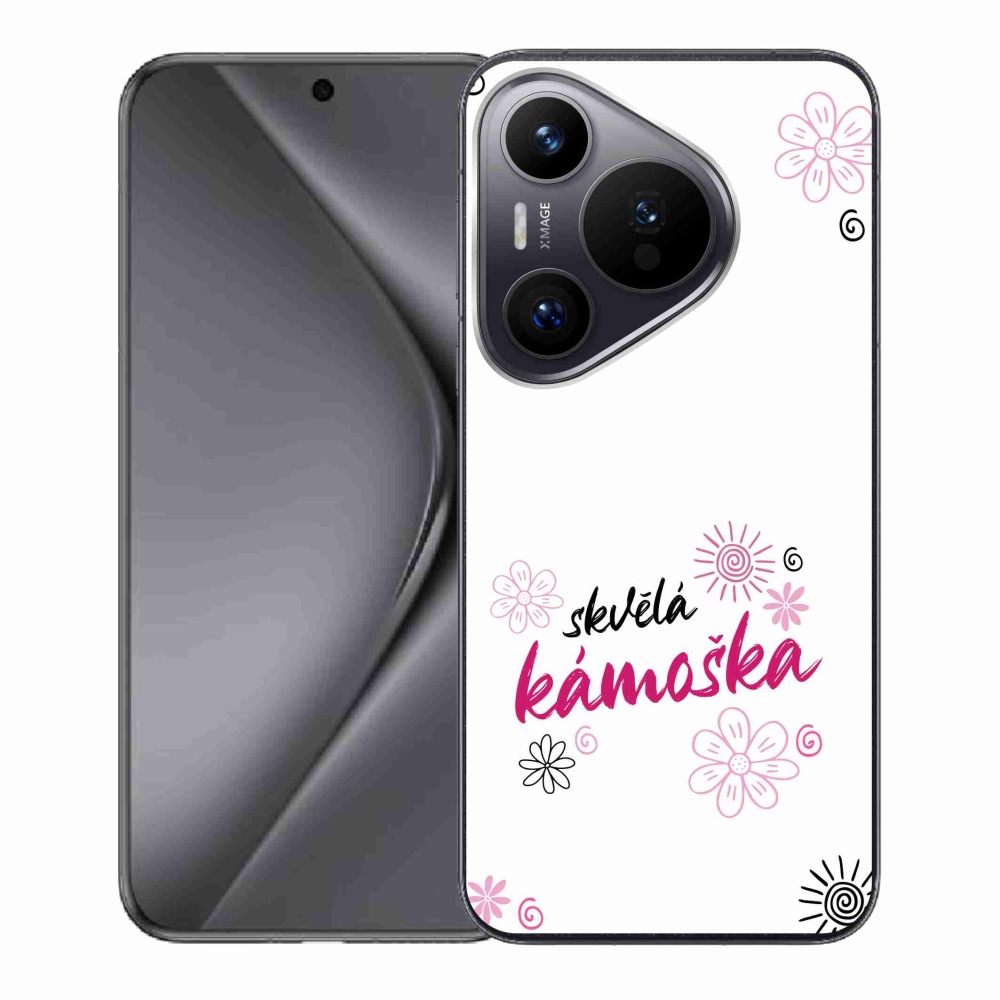Gélový kryt mmCase na Huawei Pura 70 - skvelá kamoška biele pozadie