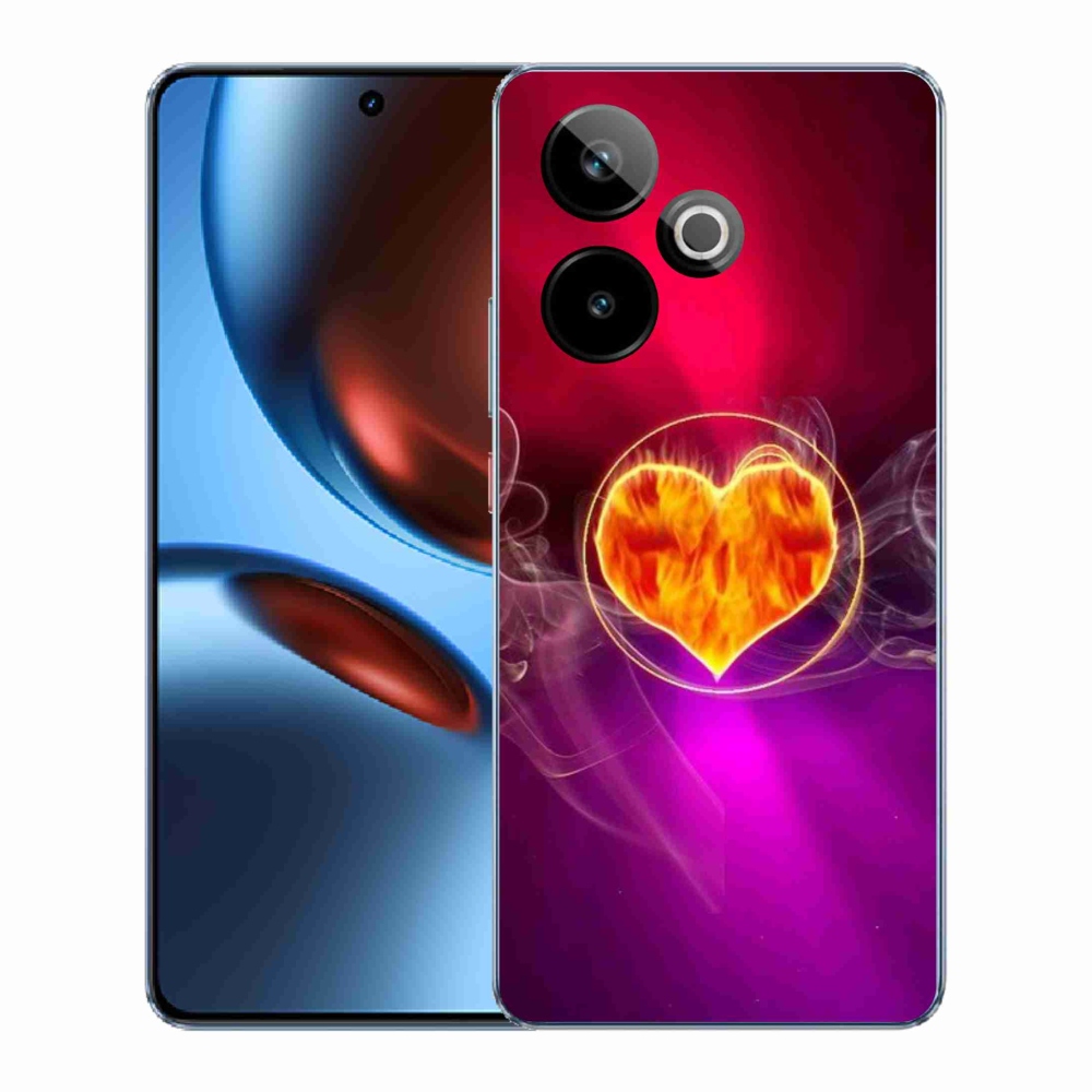 Gélový kryt mmCase na Realme GT 7 5G/GT 7T 5G - ohnivé srdce