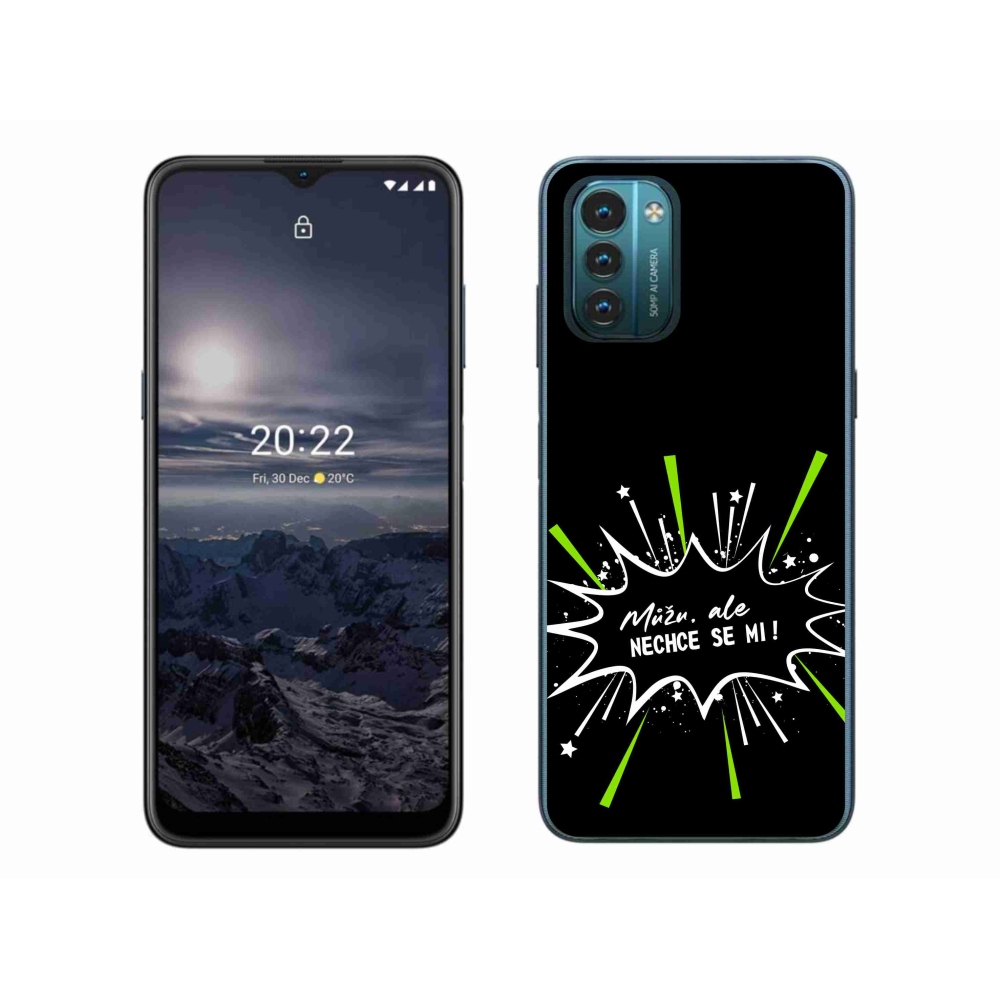 Gélový kryt mmCase na Nokia G11/G21 - vtipný text 11 čierne pozadie