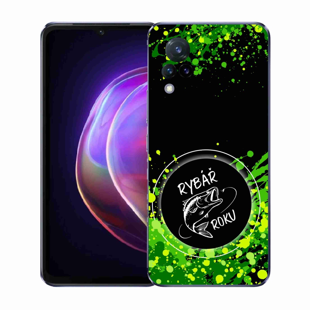 Gélový kryt mmCase na Vivo V21 4G/5G - rybár roka čierne pozadie