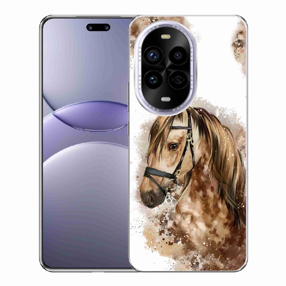 Gélový kryt mmCase na Huawei Nova 13 Pro 5G - hnedý kreslený kôň
