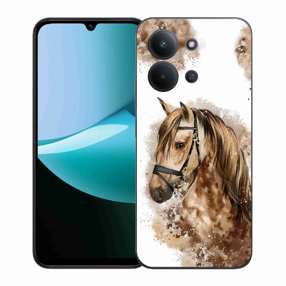 Gélový kryt mmCase na Xiaomi Redmi 15C 4G (171mm) / Poco C85 4G (171mm) - hnedý kreslený kôň