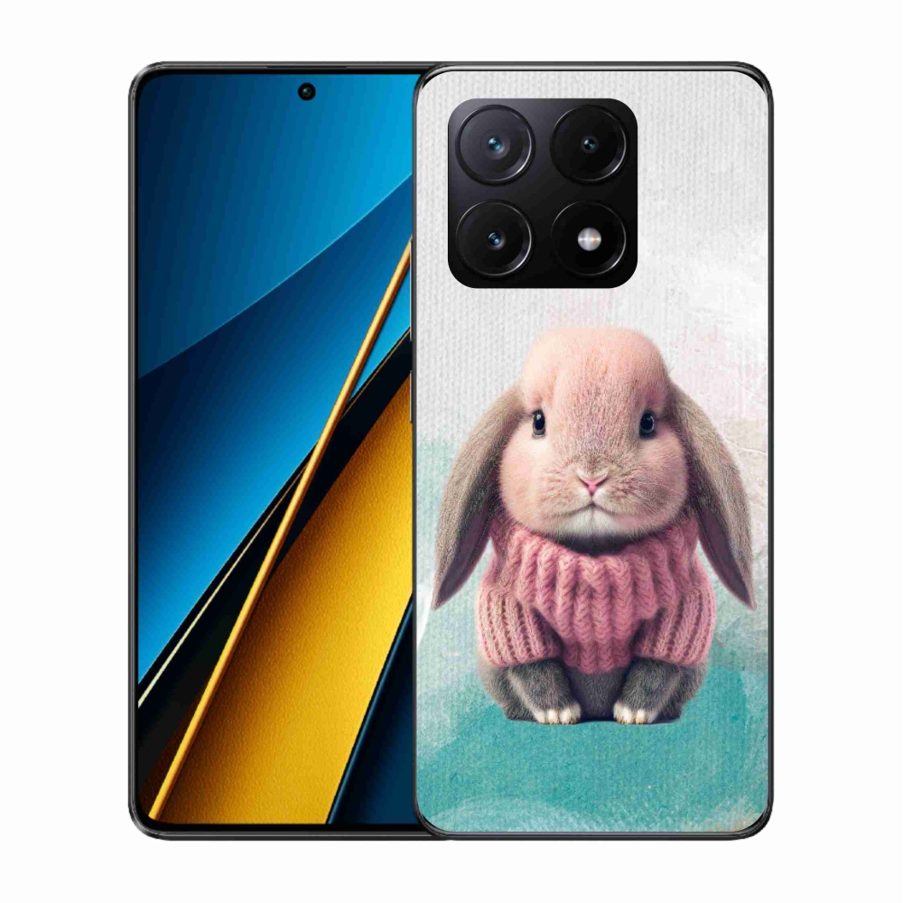 Gélový kryt mmCase na Xiaomi Poco X6 Pro 5G - zajačik vo svetri