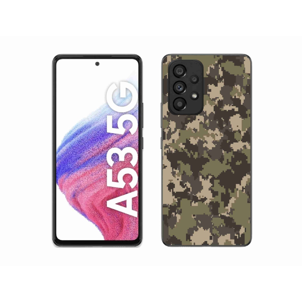 Gélový kryt mmCase na Samsung Galaxy A53 5G - maskáčový vzor 12