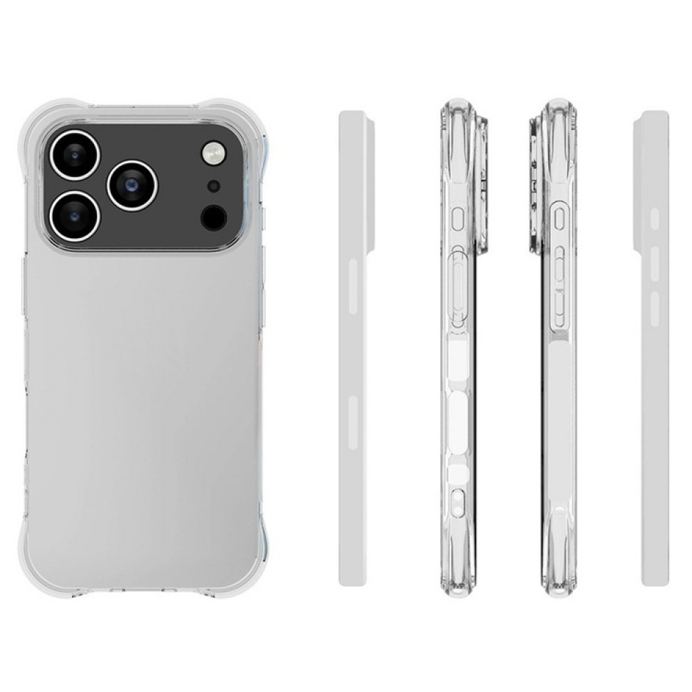 Priehľadný gélový obal na iPhone 17 Pro - priehľadný