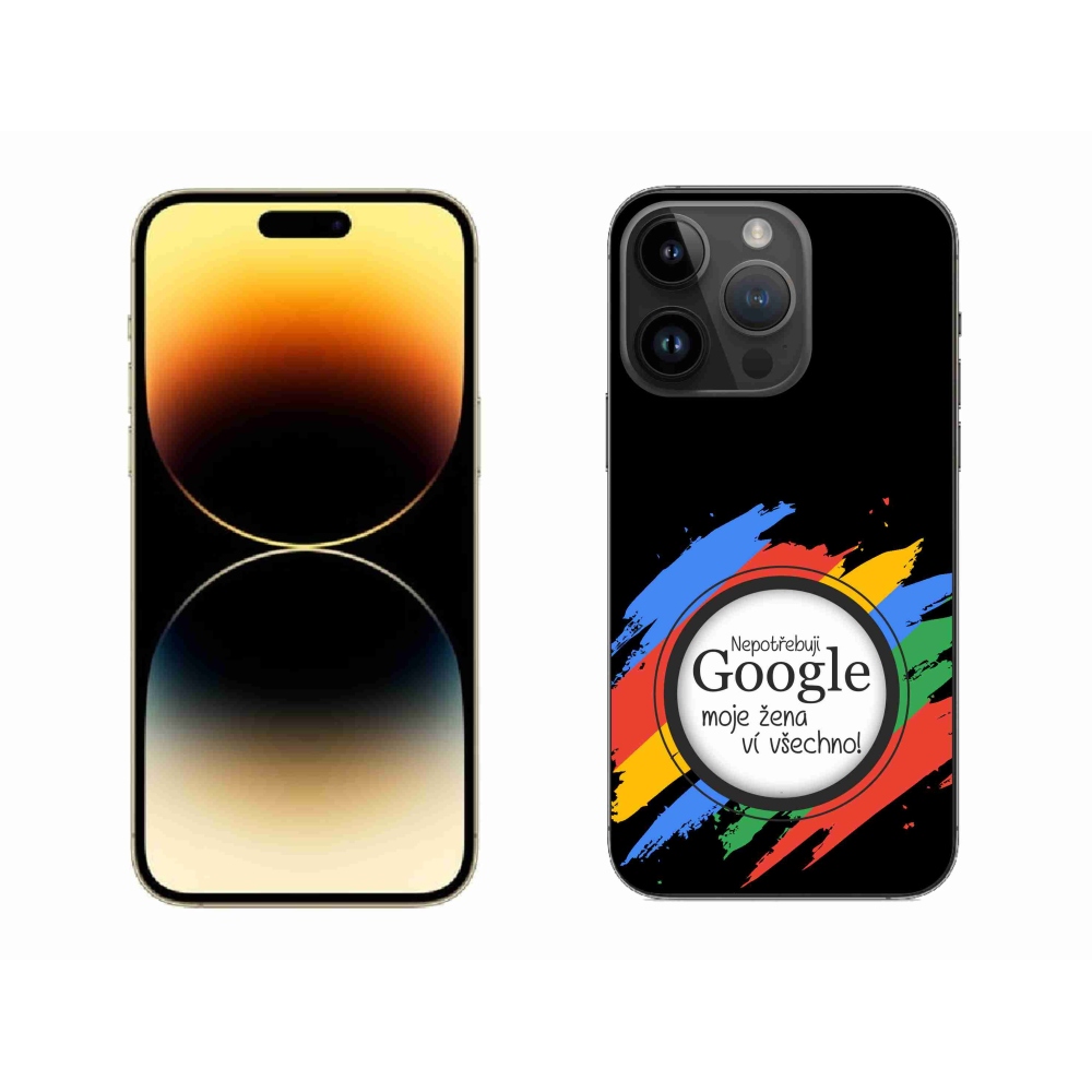 Gélový kryt mmCase na iPhone 14 Pro Max 6.7 - žena vie všetko čierne pozadie