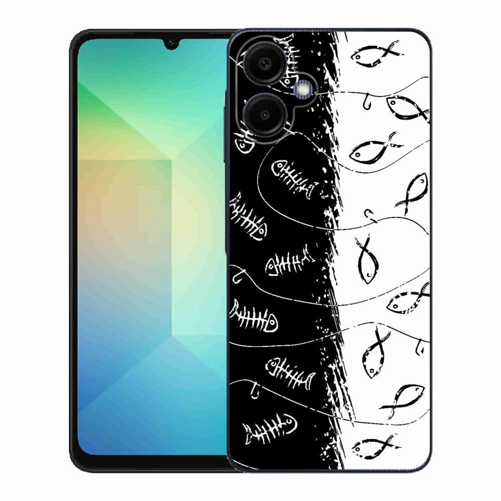 Gélový kryt mmCase na Samsung Galaxy A06 4G - kostry a rybky