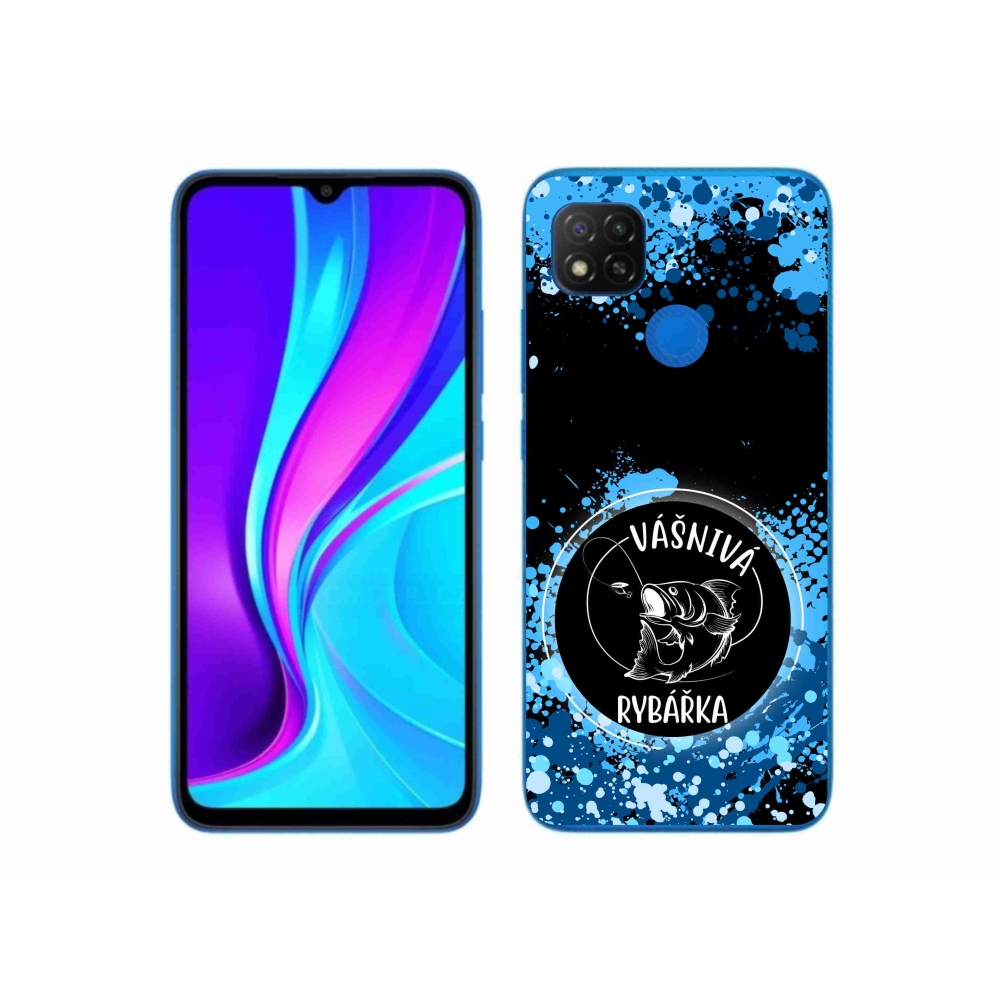 Gélový kryt mmCase na Xiaomi Redmi 9C - vášnivá rybárka čierne pozadie