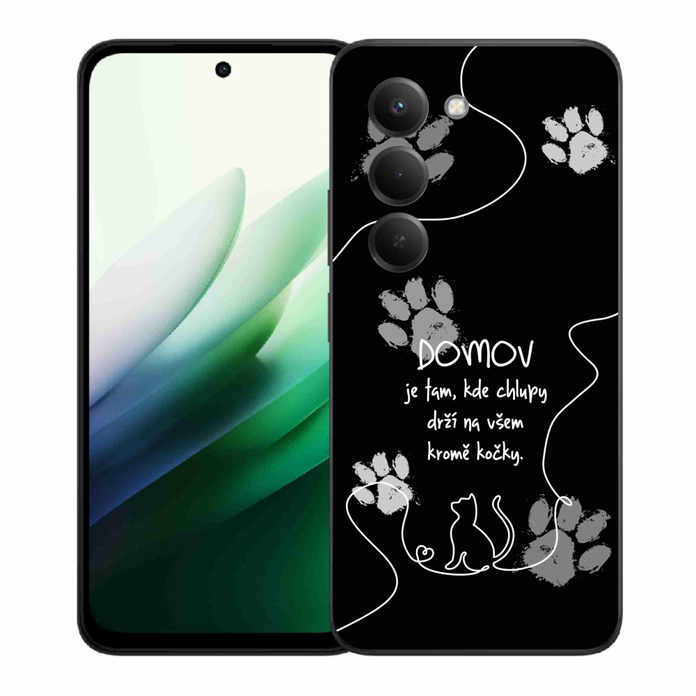 Gélový kryt mmCase na Xiaomi Redmi 15 5G (169mm) - mačacie motív čierne pozadie