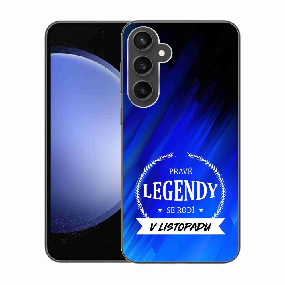 Gélový kryt mmCase na Samsung Galaxy S23 FE - legendy v novembri modrej pozadí