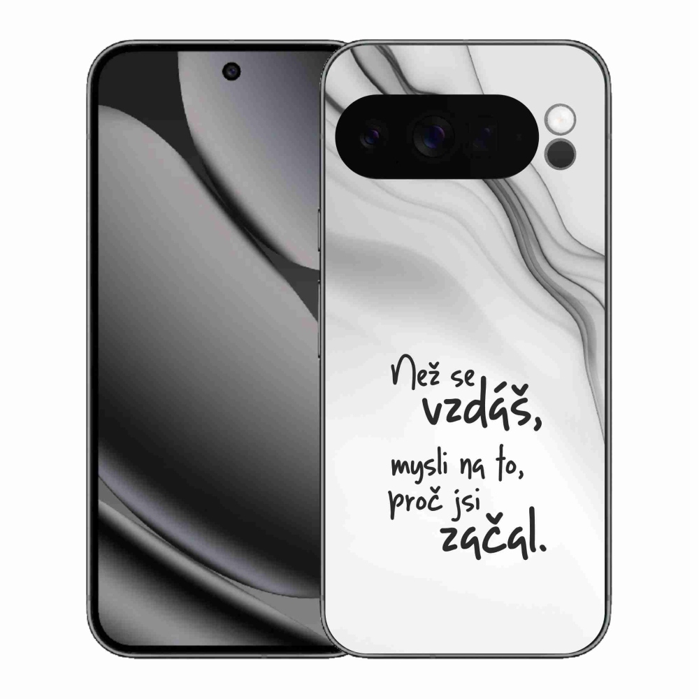 Gélový kryt mmCase na Google Pixel 10 Pro XL - citát 2 biele pozadie
