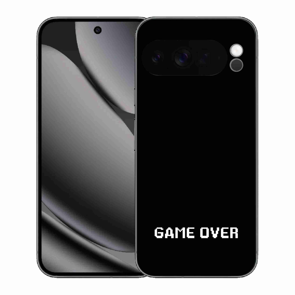 Gélový kryt mmCase na Google Pixel 10 Pro XL - game over čierne pozadie