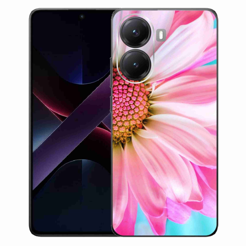 Gélový kryt mmCase na Xiaomi Poco X7 Pro 5G - ružová kvetina