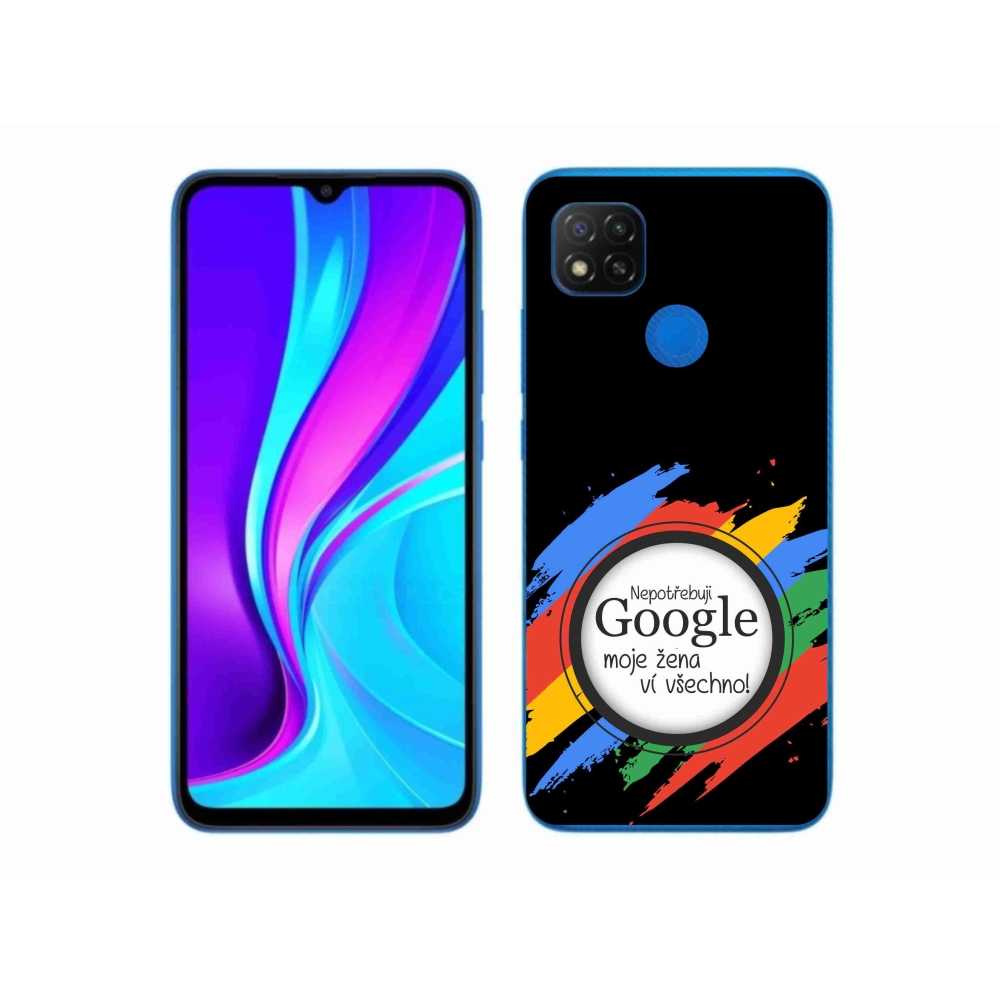 Gélový kryt mmCase na Xiaomi Redmi 9C - žena vie všetko čierne pozadie