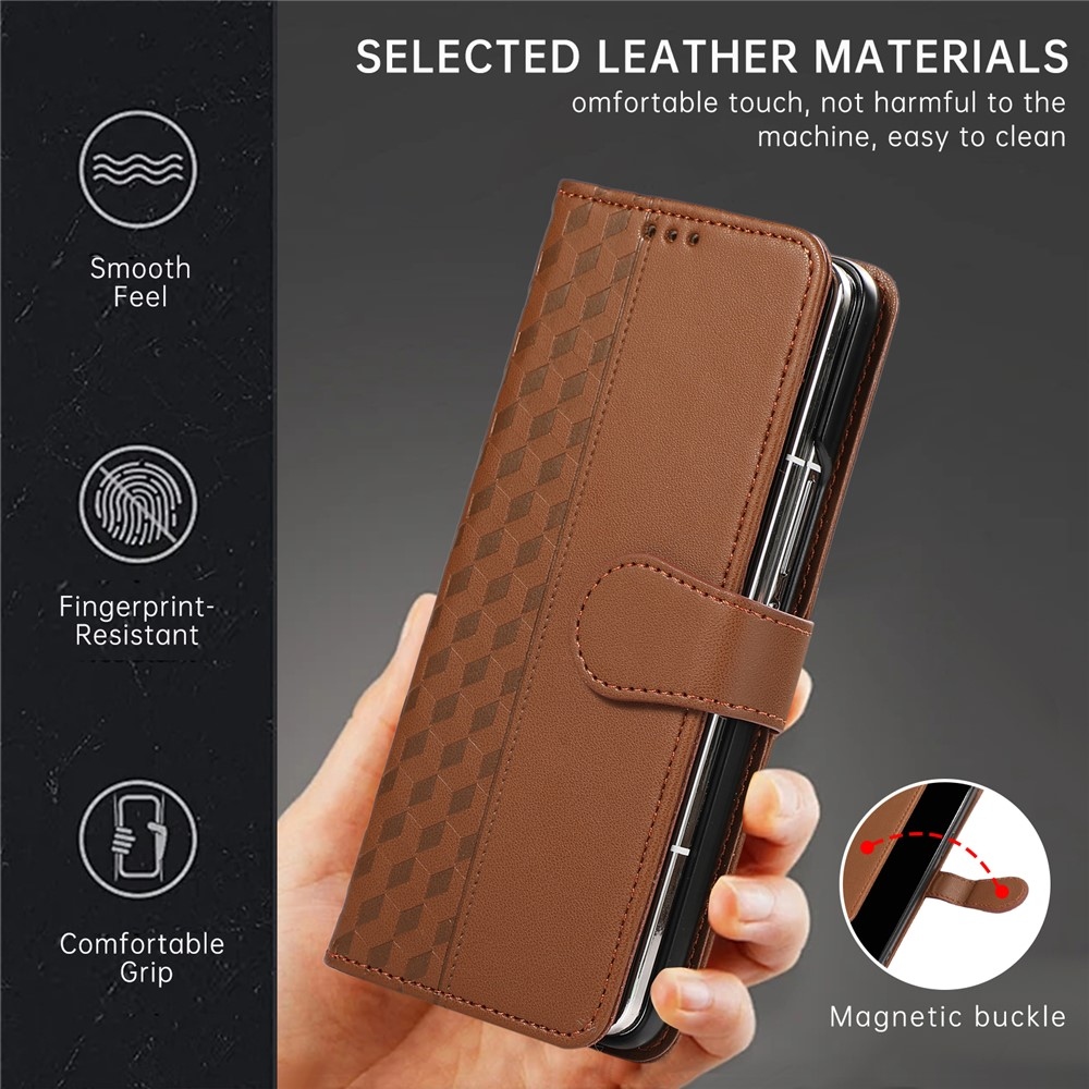 Gridy knižkové púzdro na Samsung Galaxy Z Fold7 5G - hnedé