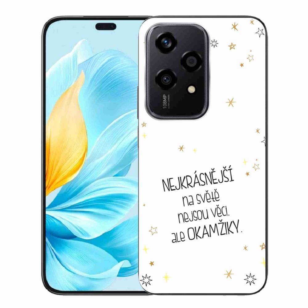 Gélový kryt mmCase na Honor 200 Lite 5G - citát 4 biele pozadie