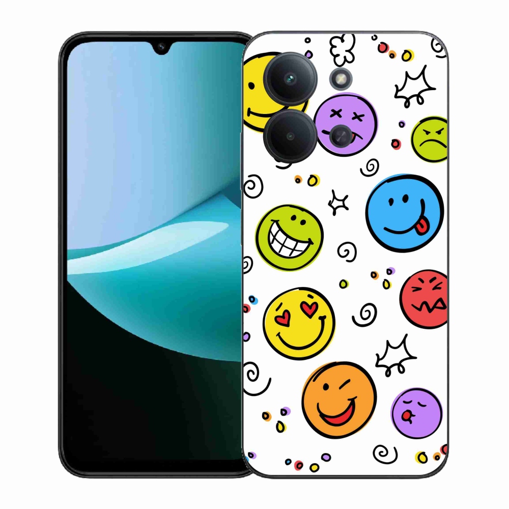 Gélový kryt mmCase na Xiaomi Redmi 15C 4G (171mm)/Poco C85 4G (171mm) - smajlíci