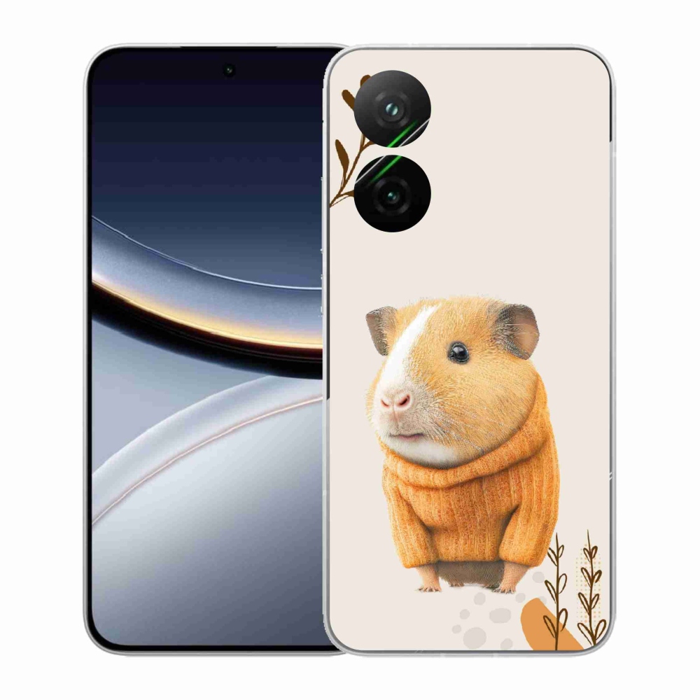 Gélový kryt mmCase na Xiaomi Poco F7 5G - morča vo svetri