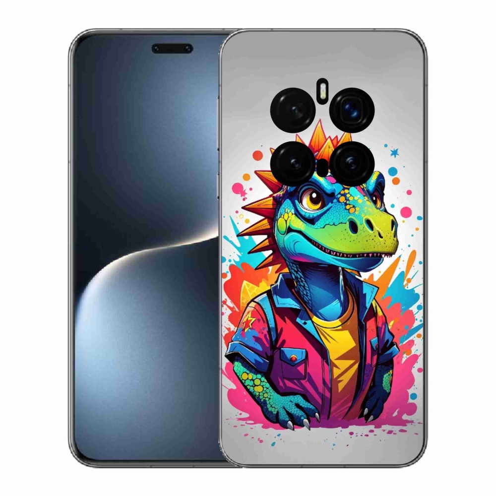 Gélový kryt mmCase na Honor Magic 7 Pro 5G - farebný dinosaurus