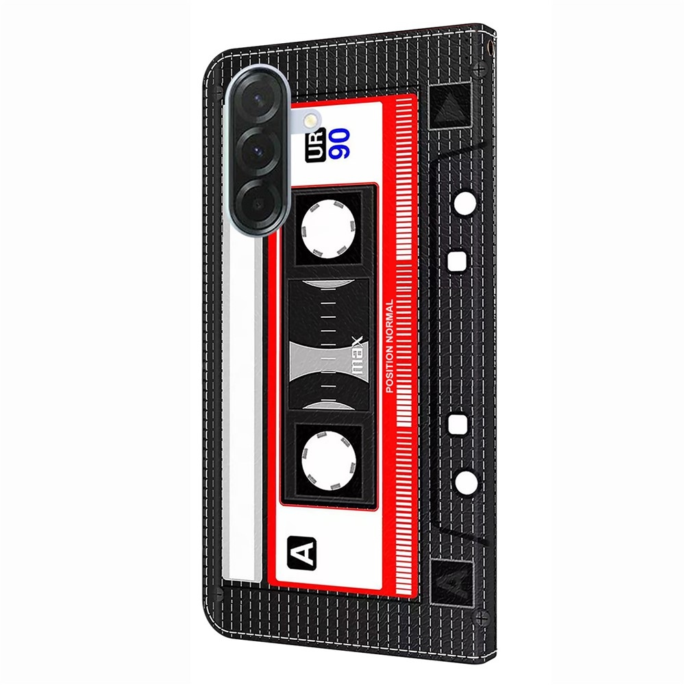 Fashion knižkové púzdro na Samsung Galaxy A36 5G - audiokazeta