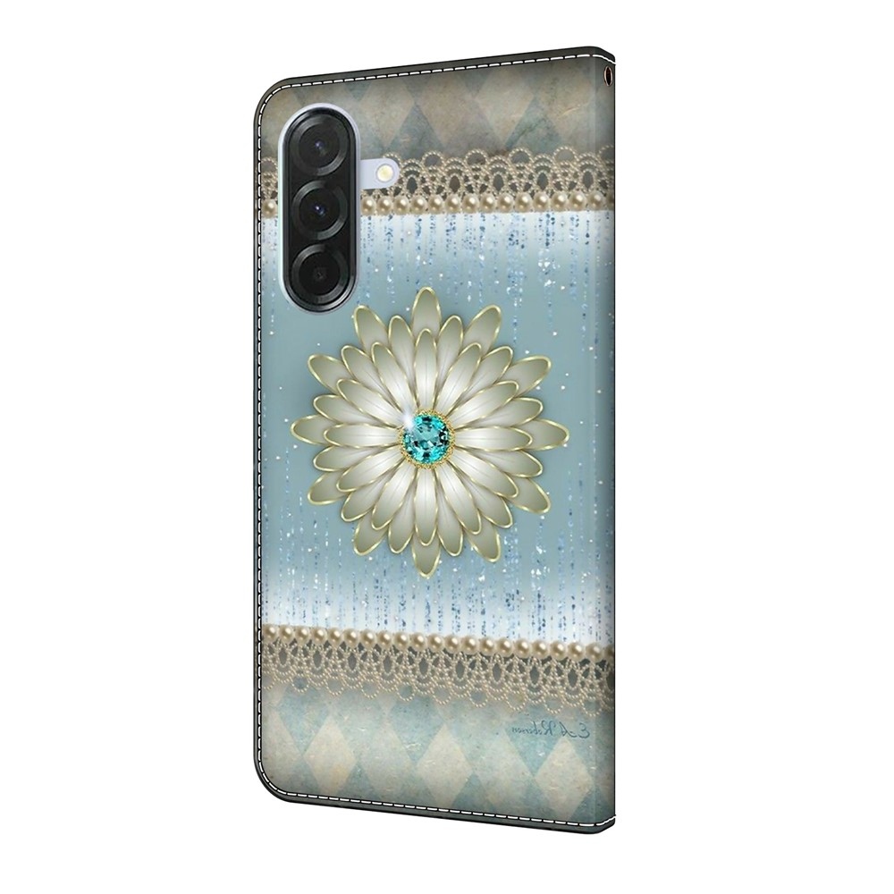 Fashion knižkové púzdro na Samsung Galaxy A36 5G - diamantový kvet