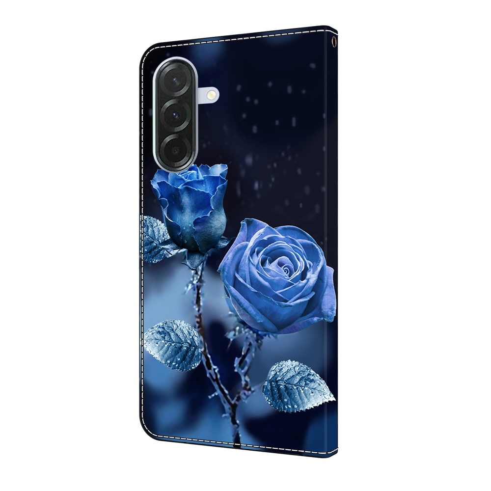 Fashion knižkové púzdro na Samsung Galaxy A36 5G - modré ruže