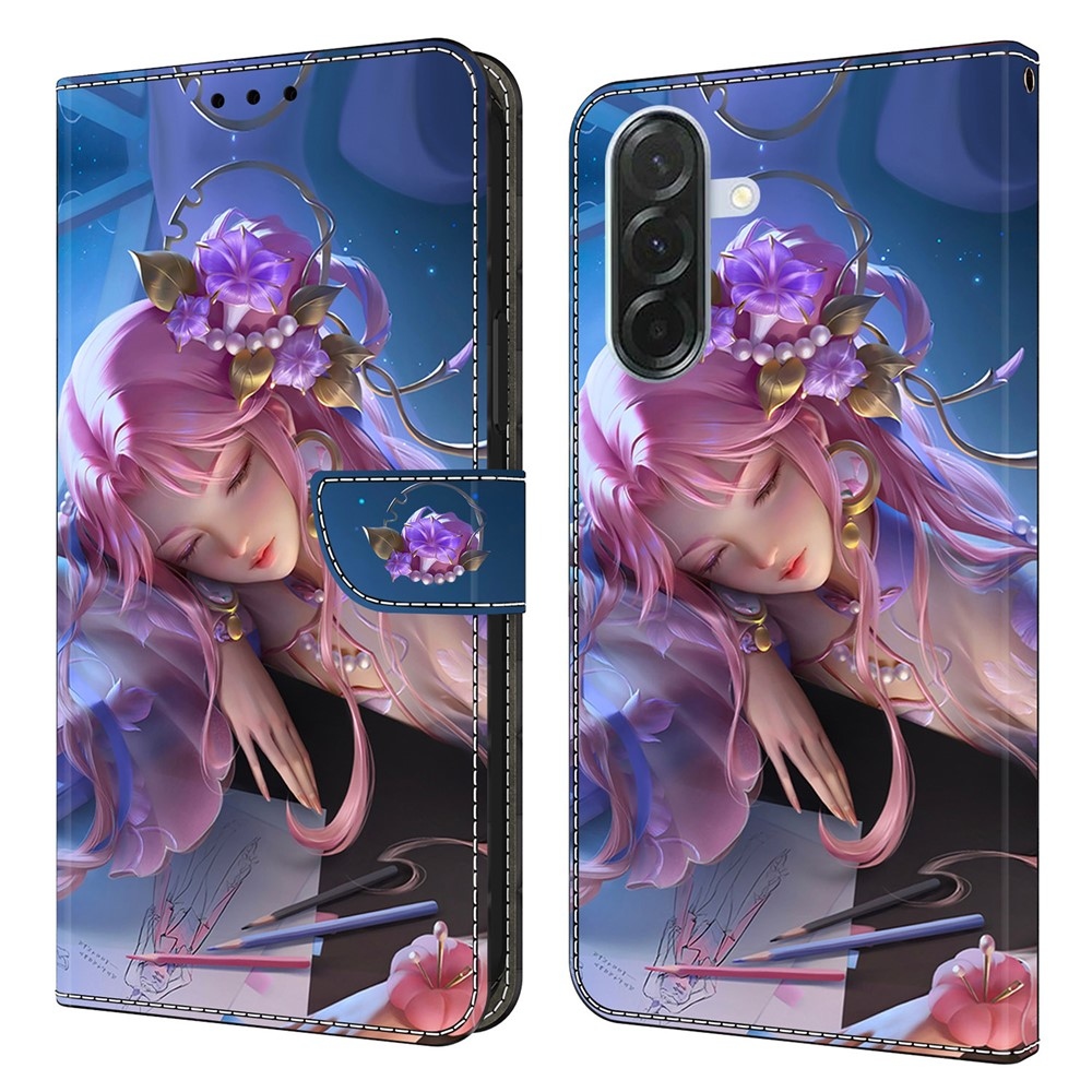 Fashion knižkové púzdro na Samsung Galaxy A36 5G - spiace dievča