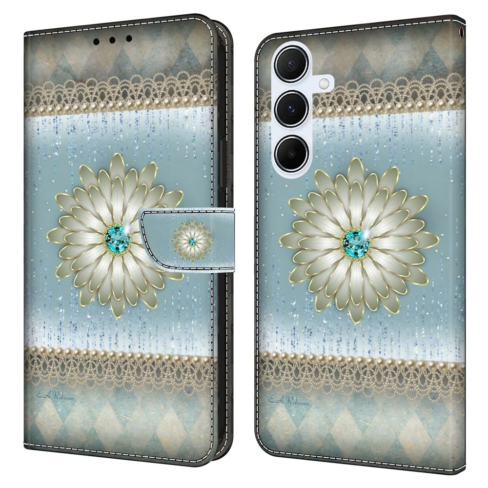 Fashion knižkové púzdro na Samsung Galaxy A56 5G - diamantový kvet