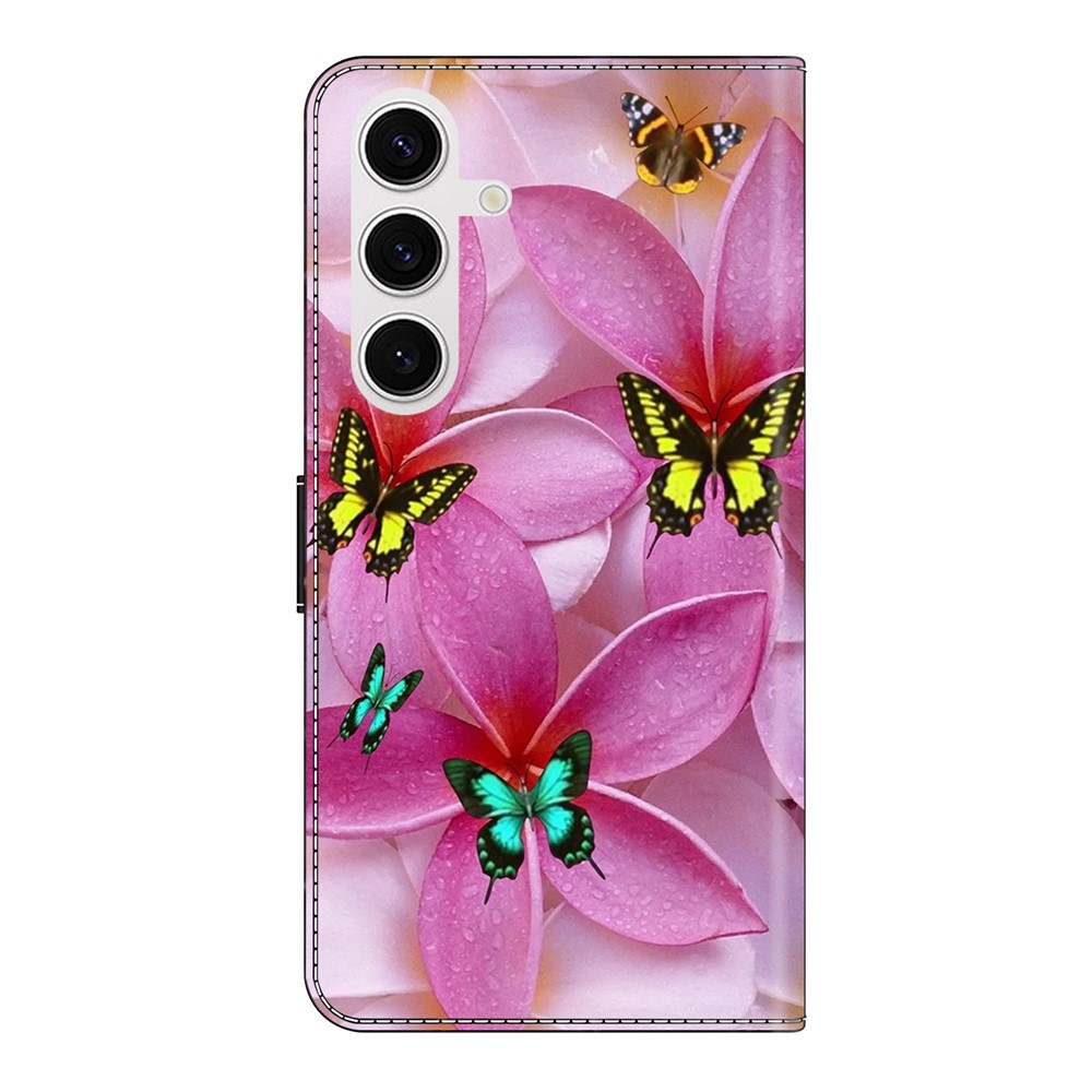 Fashion knižkové púzdro na Samsung Galaxy S26/S26 Pro - motýle a ružové kvety