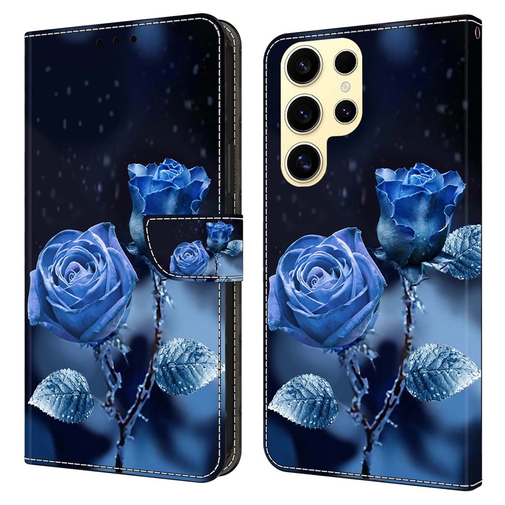 Fashion knižkové púzdro na Samsung Galaxy S26 Ultra - modré ruže