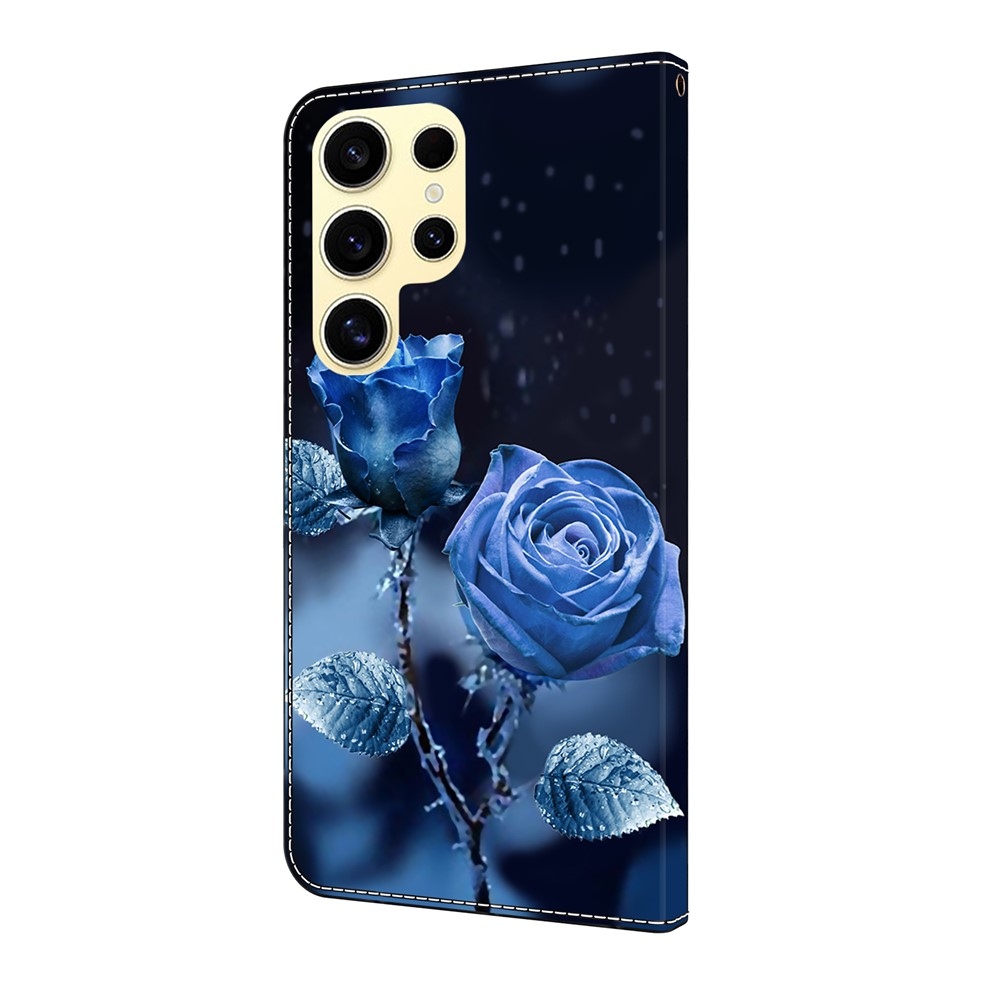 Fashion knižkové púzdro na Samsung Galaxy S26 Ultra - modré ruže